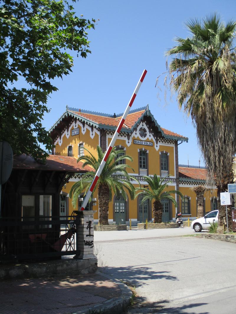 The railway station that houses the Railway Museum of Thessaly